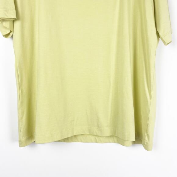 J Jill Luxe Supima Elbow Sleeve Tee Lime Green Soft Crew Neck Womens Size SP - Picture 10 of 10